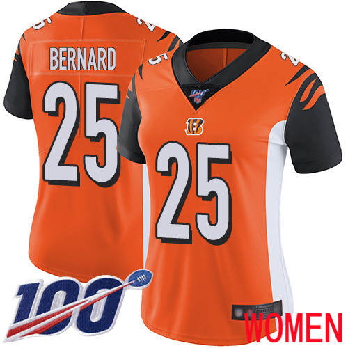 Cincinnati Bengals Limited Orange Women Giovani Bernard Alternate Jersey NFL Footballl #25 100th Season Vapor Untouchable